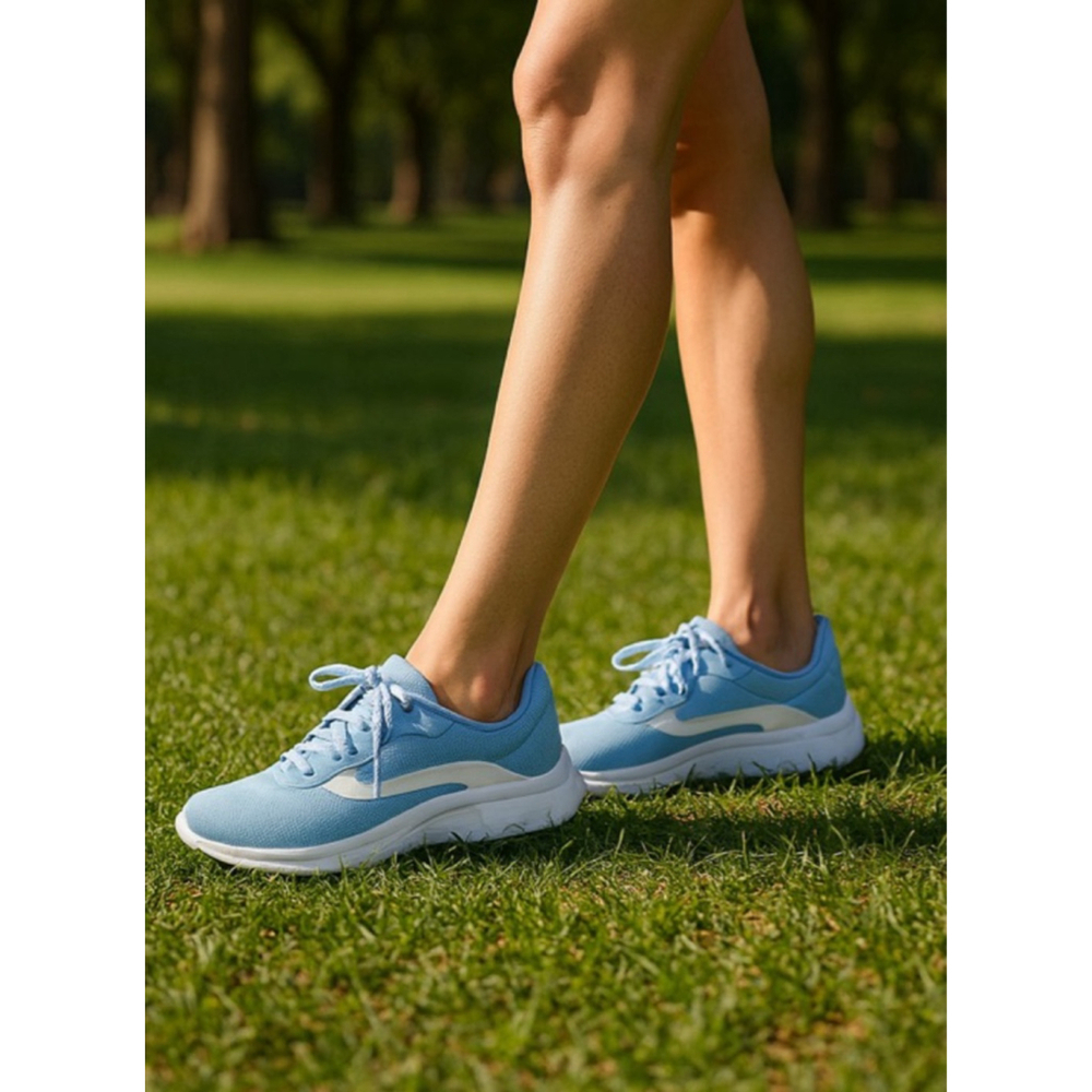 Sky Blue Athletic Works Sneakers 8.5 Lightweight Comfort Sporty Utility Comfy